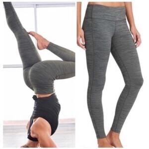 Athleta Spacedye Grey Mid Rise Athletic Workout Leggings Size XS
